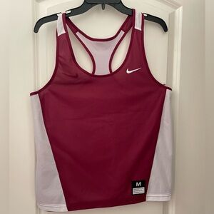 Reversible muscle shirt jersey-womens 
Maroon & white 
Medium
